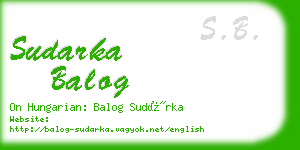 sudarka balog business card